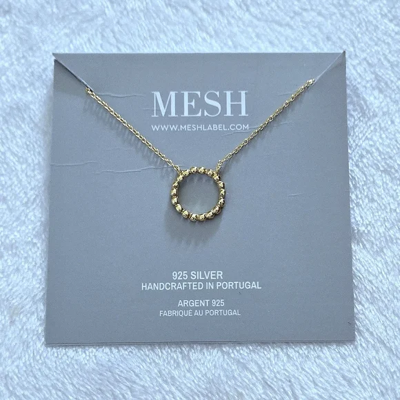MESH Stationary Open Circle⭕️ Necklace - Picture 1 of 16